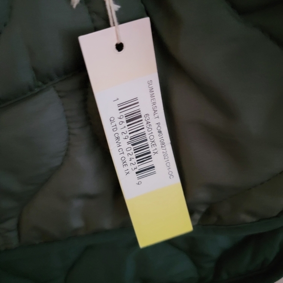 Summersalt The Reversible Eco Quilted Lightweight Jacket size 1X NWT - Picture 8 of 8